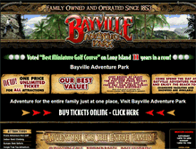 Tablet Screenshot of bayvilleadventurepark.com